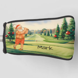Santa spielt Golf Hawaii Hemd Headcover