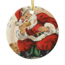 Santa spielt Harmonika