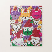 Santa Spike und Friends Animal Christmas Jigsaw! Puzzle (Vertikal)