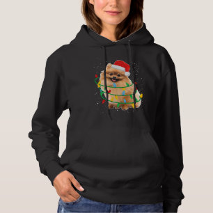 Santa Spitz mit Weihnachtsbeleuchtung Hoodie