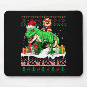 Santa Spitz Riding T-rex Weihnachtskrüge Lo Mousepad