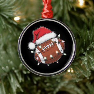 Santa Sport Weihnachten American Football Fan Ornament Aus Metall