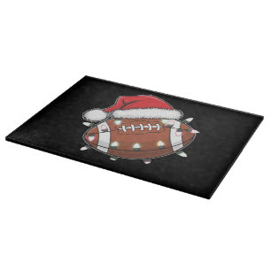 Santa Sport Weihnachten American Football Fan Schneidebrett