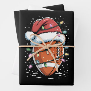 Santa Sport Weihnachten American Football Spieler Geschenkpapier Set