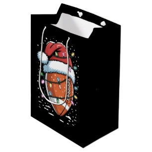 Santa Sport Weihnachten American Football Spieler Mittlere Geschenktüte