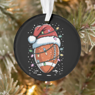 Santa Sport Weihnachten American Football Spieler  Ornament