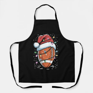 Santa Sport Weihnachten American Football Spieler Schürze