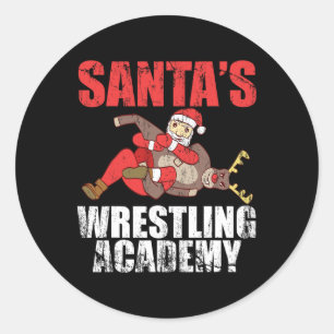 Santa Sport Wrestling Ring Kampf Würge Tap Design Runder Aufkleber