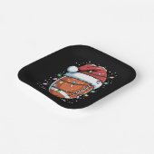 Santa Sports Christmas American Football Player Pappteller (Gewinkelt)