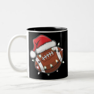 Santa Sports Men Boys Weihnachtsfußballspieler Zweifarbige Tasse