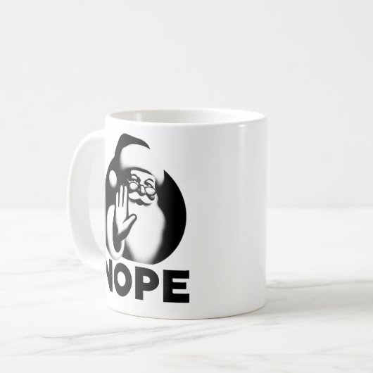 Santa Sprichwort Nope Kaffeetasse (Vorderseite Links)