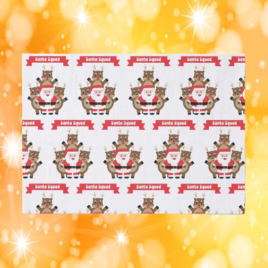 Santa Squad Christmas Funny Reindeer Seidenpapier