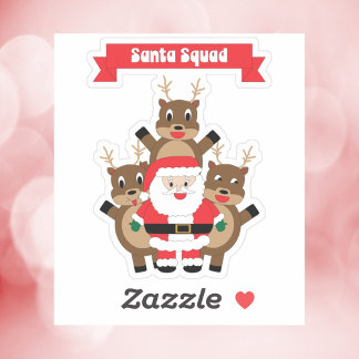 Santa Squad Christmas Reindeer Funny Aufkleber