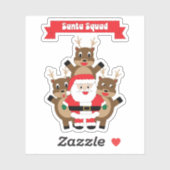 Santa Squad Christmas Reindeer Funny Aufkleber (Blatt)