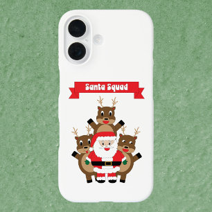 Santa Squad Christmas Reindeer Funny iPhone 16 Hülle