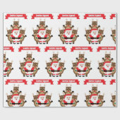 Santa Squad Christmas Reindeer Funny Geschenkpapier (Flach)