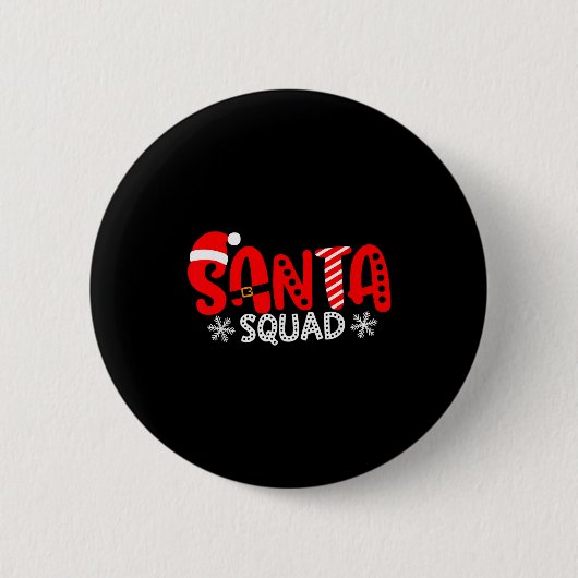 Santa Squad Christmas Team Santa Crew Family Match Button (Vorderseite)
