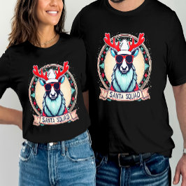 Santa Squad Cool Reindeer Glasses Festival T-Shirt