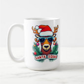 Santa Squad Cool Rentier mit Brille Weihnachten Kaffeetasse (Links)