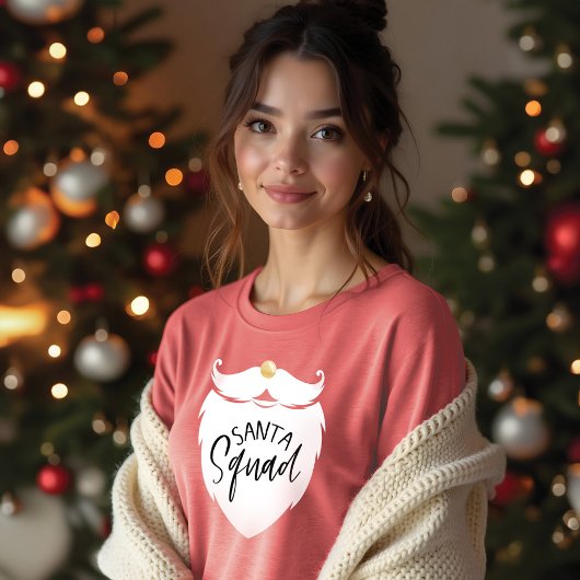 Santa Squad | Jolly Santa White Beard Typografie Tri-Blend Shirt