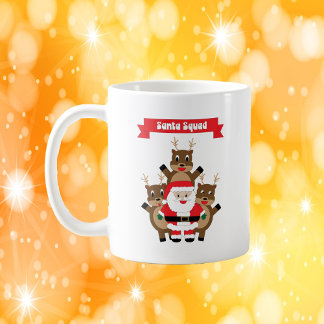 Santa Squad Reindeer Funny Kaffeetasse