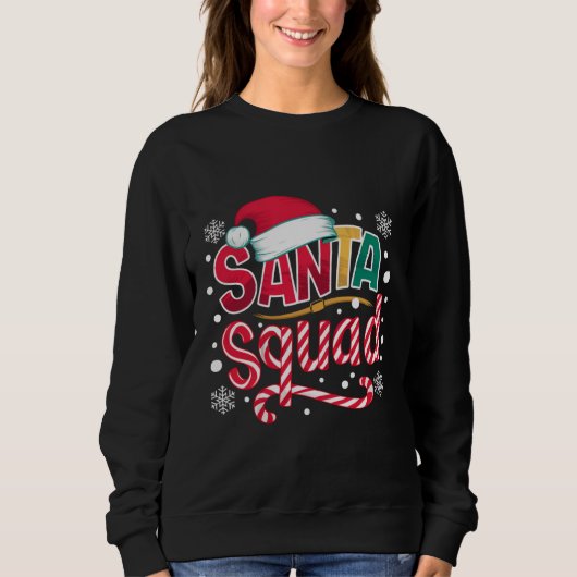 Santa Squad Xmas Squad Familie passt zur Santa Cre Sweatshirt (Vorderseite)