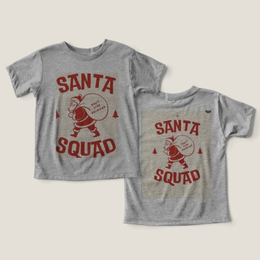 SANTA SQUADE IN ROTER FARBE DISIGN AUF T (Design Vorderseite & Rückseite)