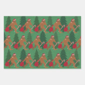 Santa Squatch Niedliches Sortiment Hungerfestungen Geschenkpapier Set (Vorderseite 3)