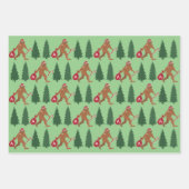 Santa Squatch Niedliches Sortiment Hungerfestungen Geschenkpapier Set (Vorderseite 2)