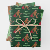 Santa Squatch Niedliches Sortiment Hungerfestungen Geschenkpapier Set (Beispiel)