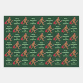 Santa Squatch Niedliches Sortiment Hungerfestungen Geschenkpapier Set (Vorderseite)