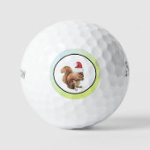 Santa Squirrel Humor Golfball (Vorderseite)