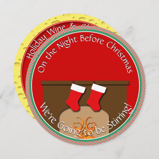 Santa Squirrel ist Jolly ・ Feiertag Einladung (Vorne/Hinten)