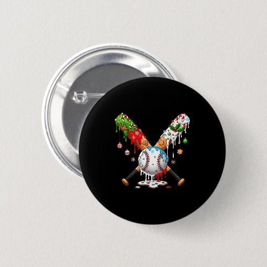 Santa Srts Design For Men Boys Christmas Baseball Button (Vorne & Hinten)
