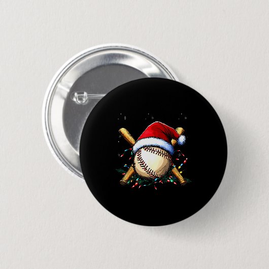Santa Srts Design For Men Boys Christmas Baseball  Button (Vorne & Hinten)
