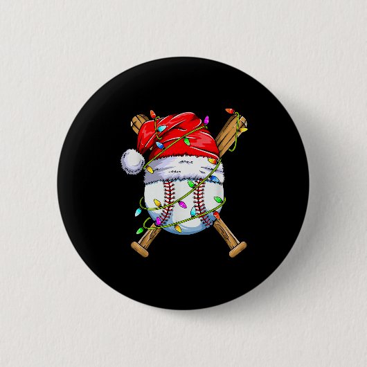 Santa Srts Design For Men Boys Christmas Baseball Button (Vorderseite)