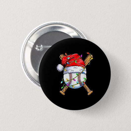 Santa Srts Design For Men Boys Christmas Baseball Button (Vorne & Hinten)