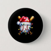 Santa Srts Design For Men Boys Christmas Baseball  Button (Vorderseite)