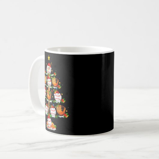 Santa Srts Design For Men Boys Christmas Baseball  Kaffeetasse (Vorderseite Links)