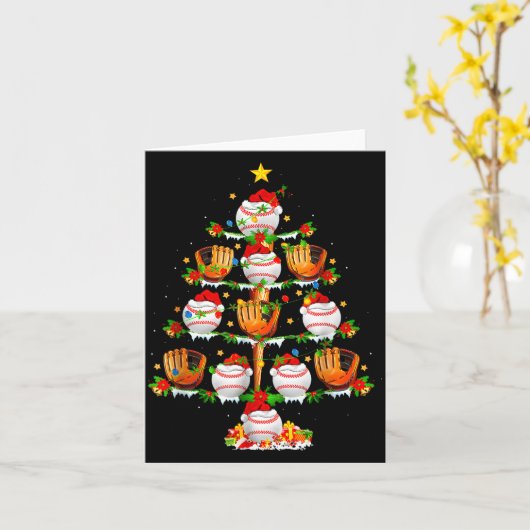 Santa Srts Design For Men Boys Christmas Baseball Karte (Gelbe Blume)