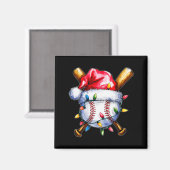 Santa Srts Design For Men Boys Christmas Baseball Magnet (Vorderseite/Rückseite)