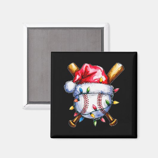 Santa Srts Design For Men Boys Christmas Baseball Magnet (Vorderseite/Rückseite)