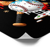 Santa Srts Design For Men Boys Christmas Baseball Poster (Ecke)