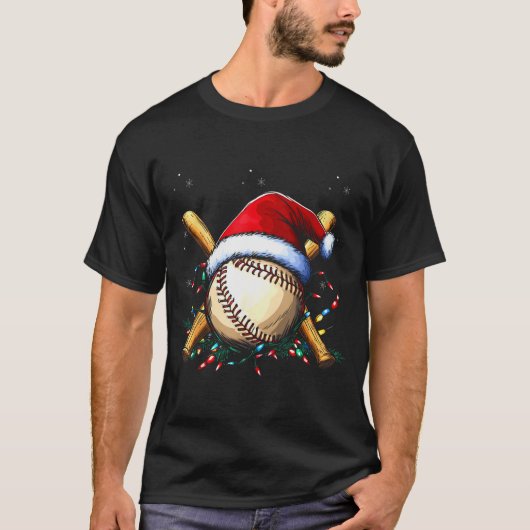 Santa Srts Design For Men Boys Christmas Baseball T-Shirt (Vorderseite)