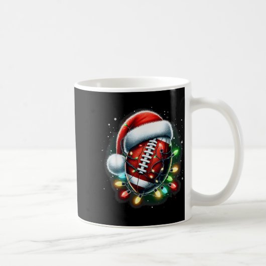 Santa Srts Design For Men Boys Christmas Football Kaffeetasse (Rechts)