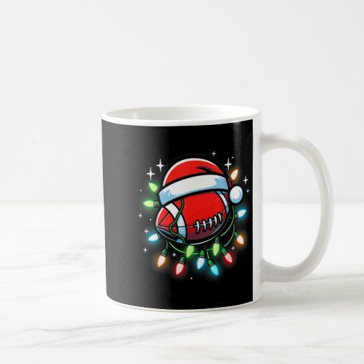 Santa Srts Design For Men Boys Christmas Football Kaffeetasse (Rechts)