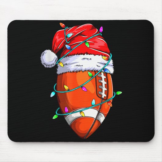 Santa Srts Design For Men Boys Christmas Football Mousepad (Vorne)