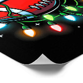 Santa Srts Design For Men Boys Christmas Football Poster (Ecke)