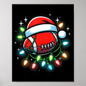 Santa Srts Design For Men Boys Christmas Football Poster (Vorne)