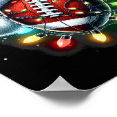 Santa Srts Design For Men Boys Christmas Football Poster (Ecke)